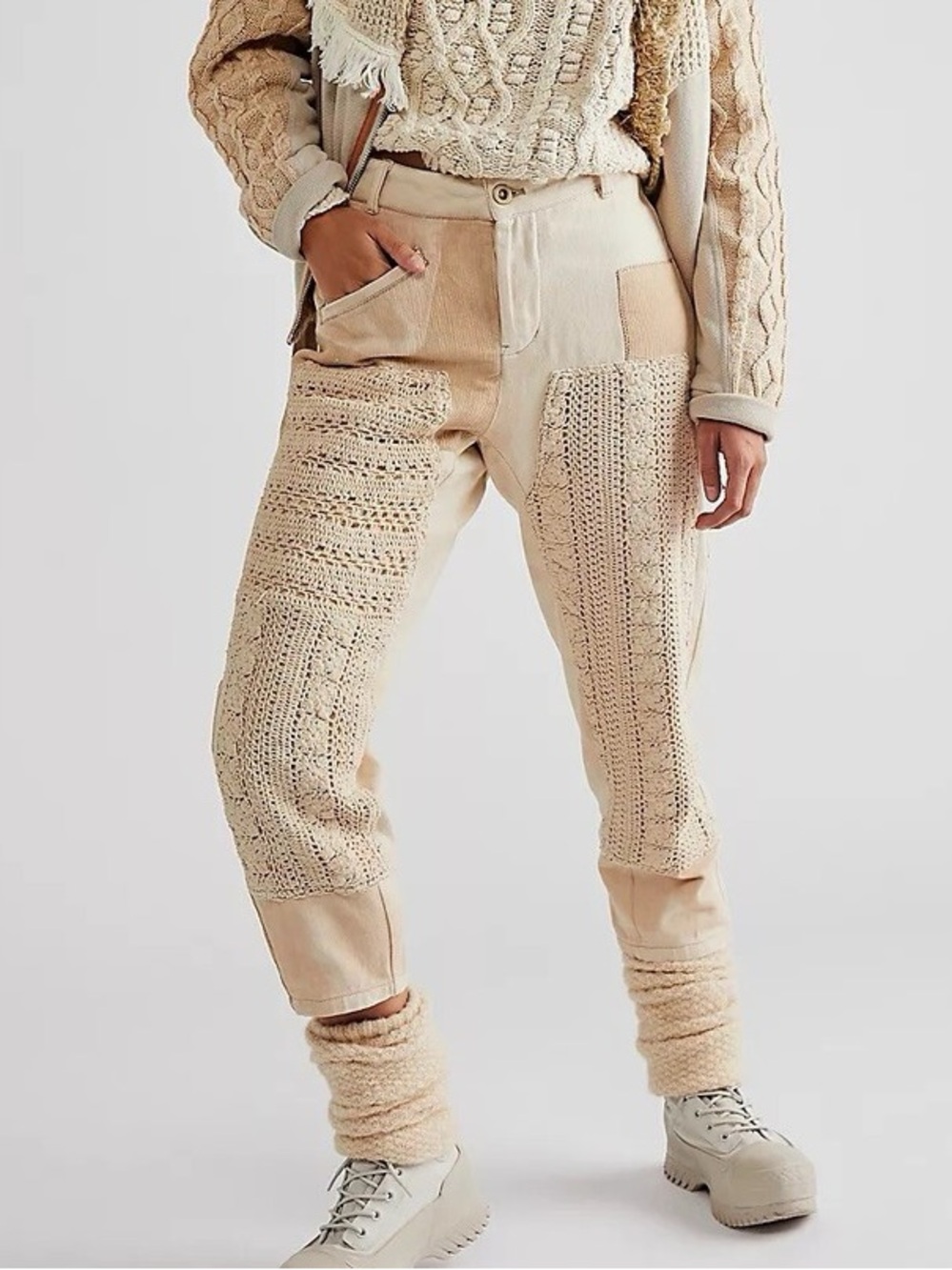 Free People Pretty Lies Harem Pants size 4 in Cream Beige